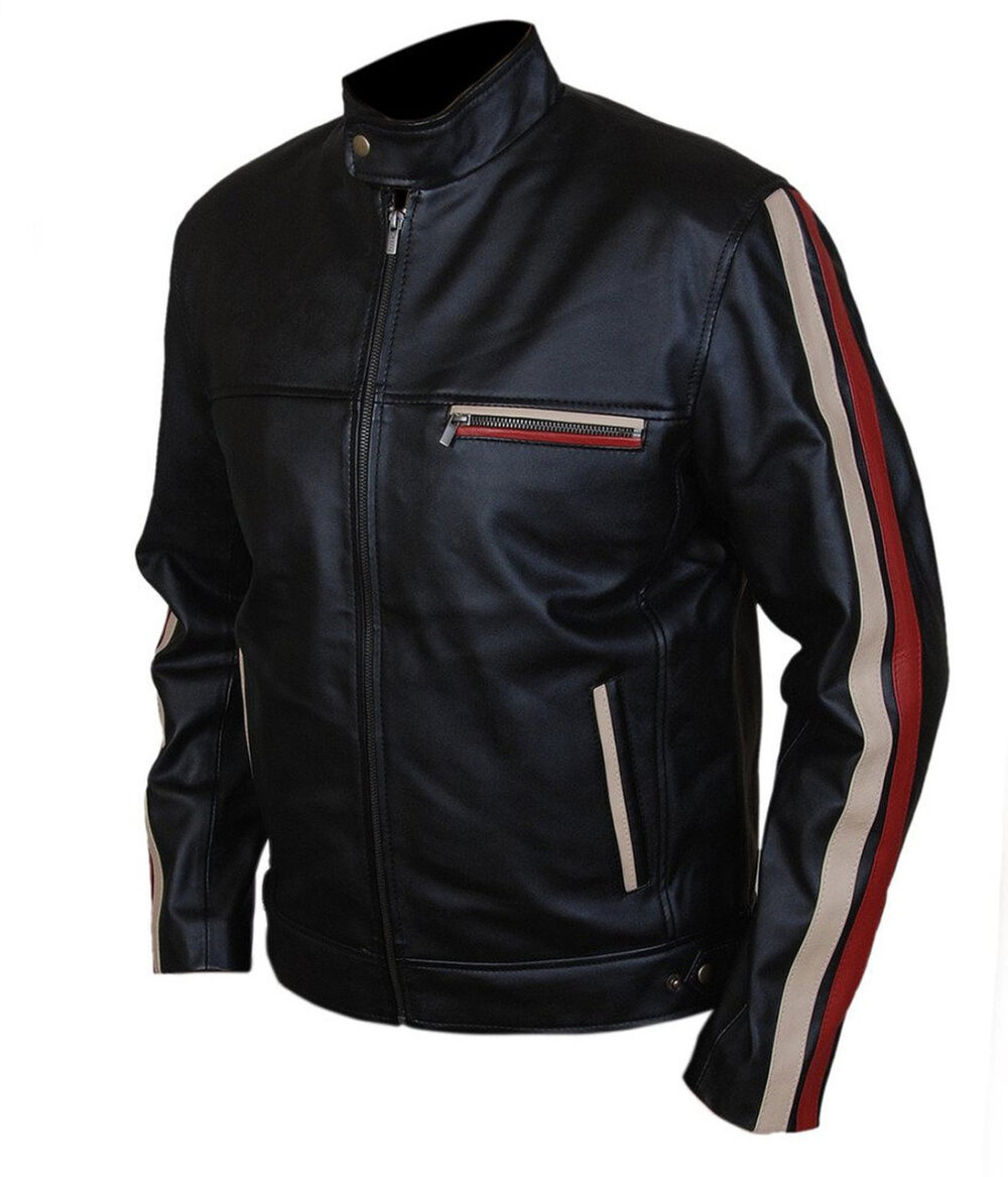 Timeless Elegance: Retro Cafe Racer Leather Jacket - Image 4